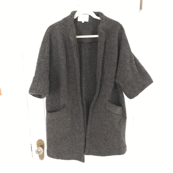 Emerson Fry Jackets & Blazers - Emerson Fry Topper Coat - Iron Pebble Wool - XS